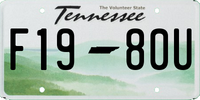 TN license plate F1980U
