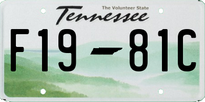 TN license plate F1981C