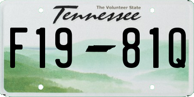 TN license plate F1981Q