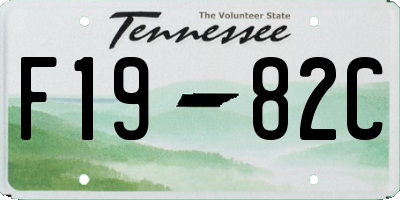 TN license plate F1982C