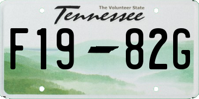 TN license plate F1982G