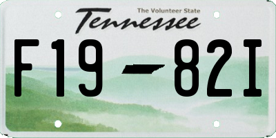 TN license plate F1982I