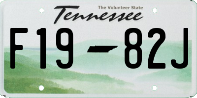 TN license plate F1982J