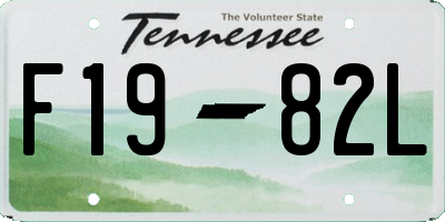 TN license plate F1982L