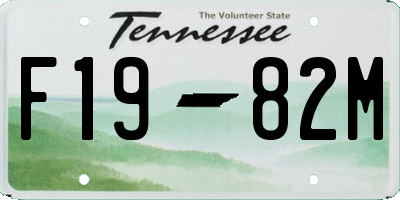 TN license plate F1982M