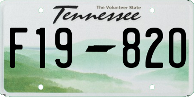 TN license plate F1982O