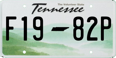 TN license plate F1982P