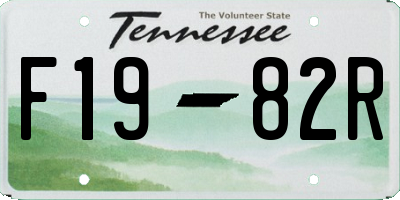 TN license plate F1982R