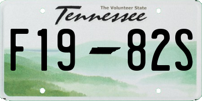 TN license plate F1982S