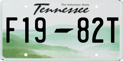 TN license plate F1982T