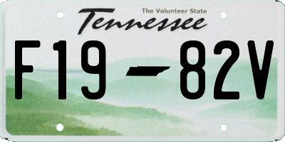 TN license plate F1982V