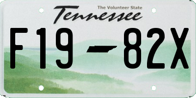 TN license plate F1982X