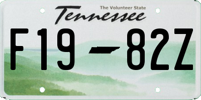 TN license plate F1982Z
