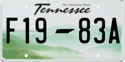TN license plate F1983A