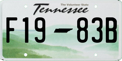 TN license plate F1983B