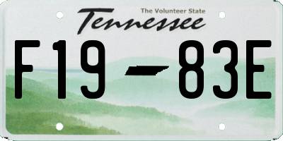 TN license plate F1983E