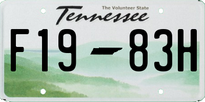 TN license plate F1983H