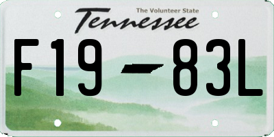 TN license plate F1983L