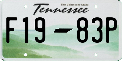 TN license plate F1983P