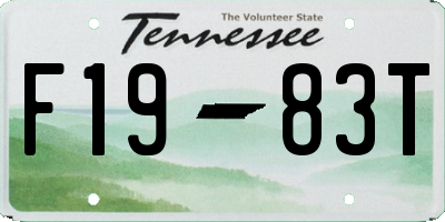 TN license plate F1983T