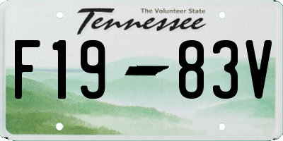 TN license plate F1983V