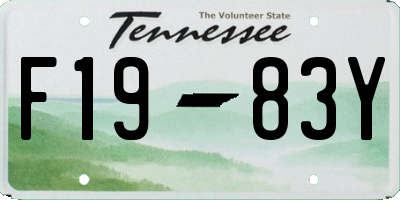 TN license plate F1983Y
