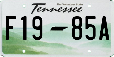 TN license plate F1985A
