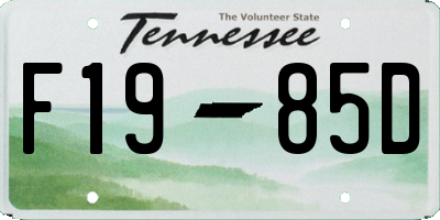 TN license plate F1985D
