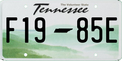 TN license plate F1985E