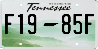 TN license plate F1985F