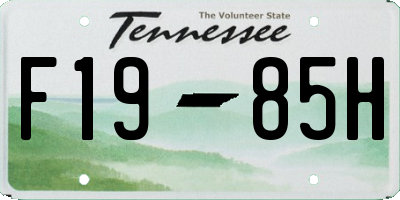 TN license plate F1985H