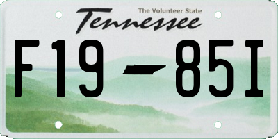 TN license plate F1985I