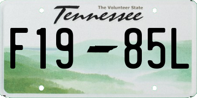 TN license plate F1985L