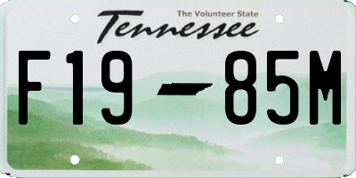 TN license plate F1985M