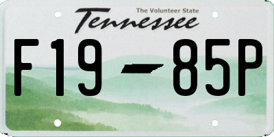 TN license plate F1985P