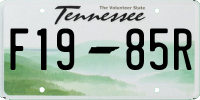 TN license plate F1985R