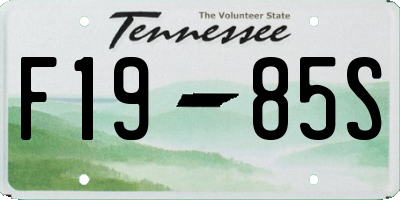 TN license plate F1985S