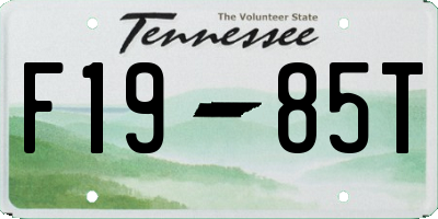TN license plate F1985T