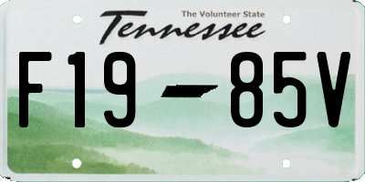 TN license plate F1985V