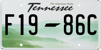 TN license plate F1986C