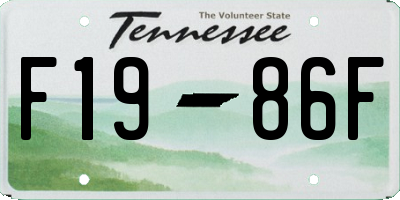 TN license plate F1986F