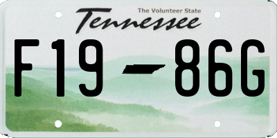 TN license plate F1986G