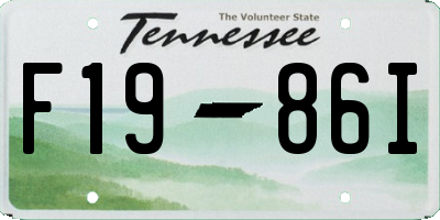 TN license plate F1986I