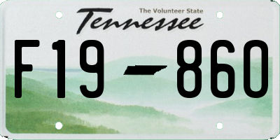 TN license plate F1986O