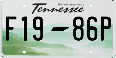 TN license plate F1986P