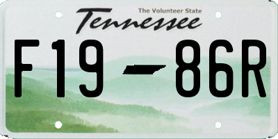 TN license plate F1986R