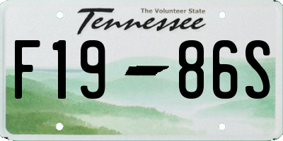 TN license plate F1986S