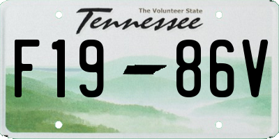 TN license plate F1986V