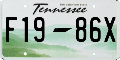 TN license plate F1986X