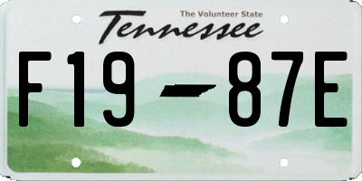 TN license plate F1987E